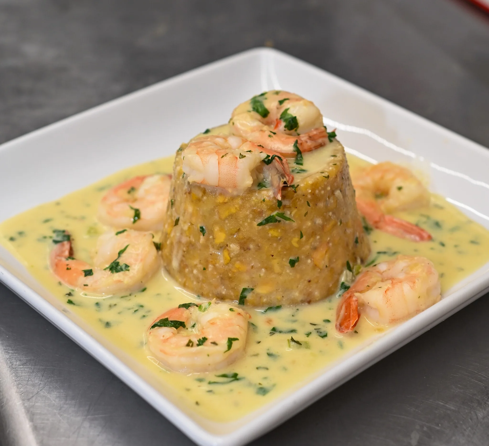 Shrimp mofongo favorite plate at Lugo's Lounge